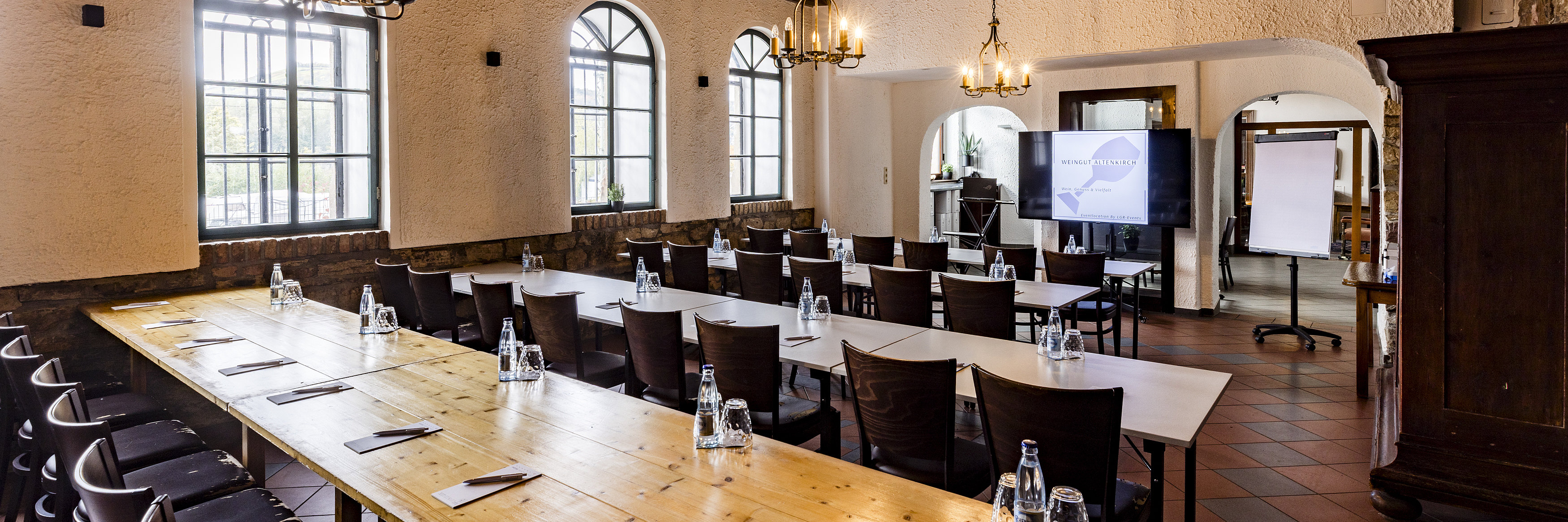 Tagen & Feiern Eine Tagung mit Reihenbestuhlung im Weingut